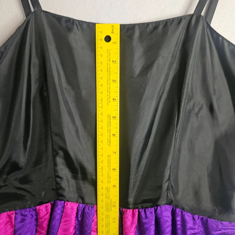 Anne Crimmins UMI Collections Silk 2 Pc Dress Set 80s Pink Purple Geometric 10‎